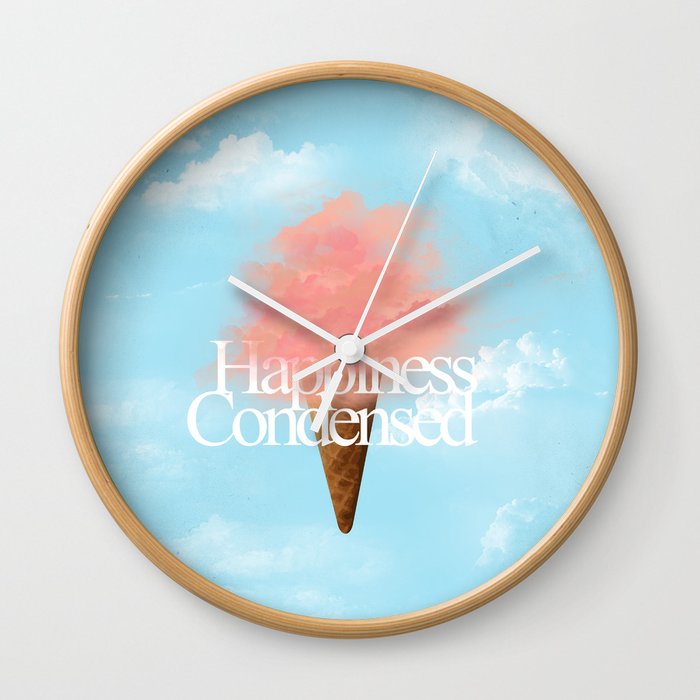 Happiness Condensed Wall Clock
