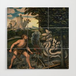 Hercules and the Hydra - Lucas Cranach the Elder Wood Wall Art
