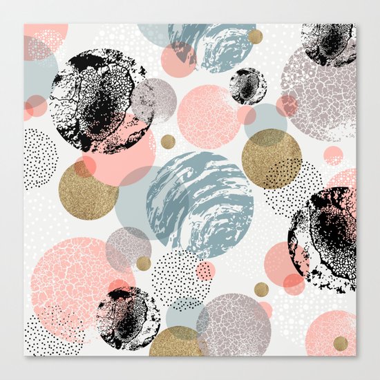 Circles texture Canvas Print