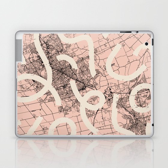 Canada - Kitchener MAP - Artistic City Drawing Laptop & iPad Skin