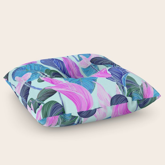 Lush Lily Cool Brights Floor Pillow By Galeswitzer Society6