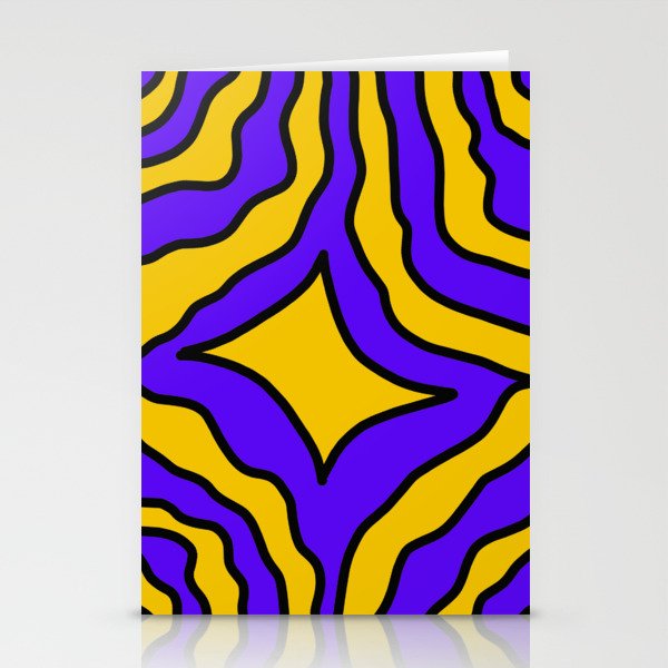 Purple and Yellow Abstract Design🟣🟡  Stationery Cards