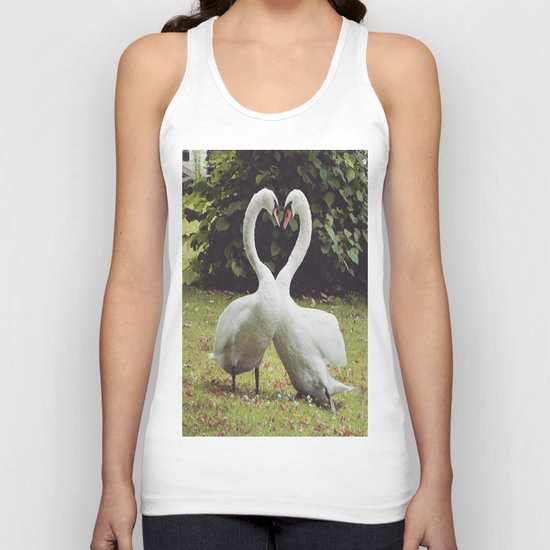 swan love Unisex Tank Top