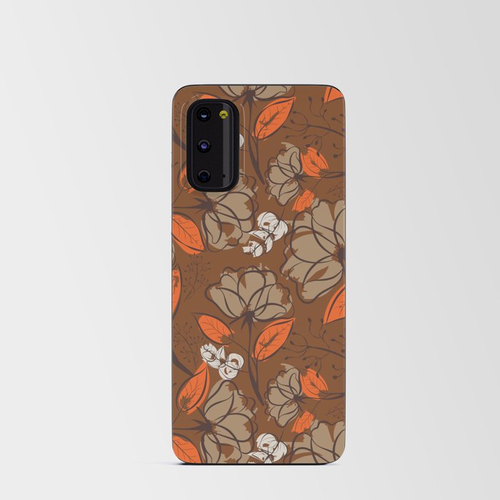 Brown Poppies Android Card Case