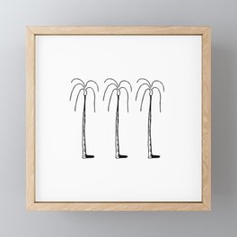 Palmtree triplets Framed Mini Art Print