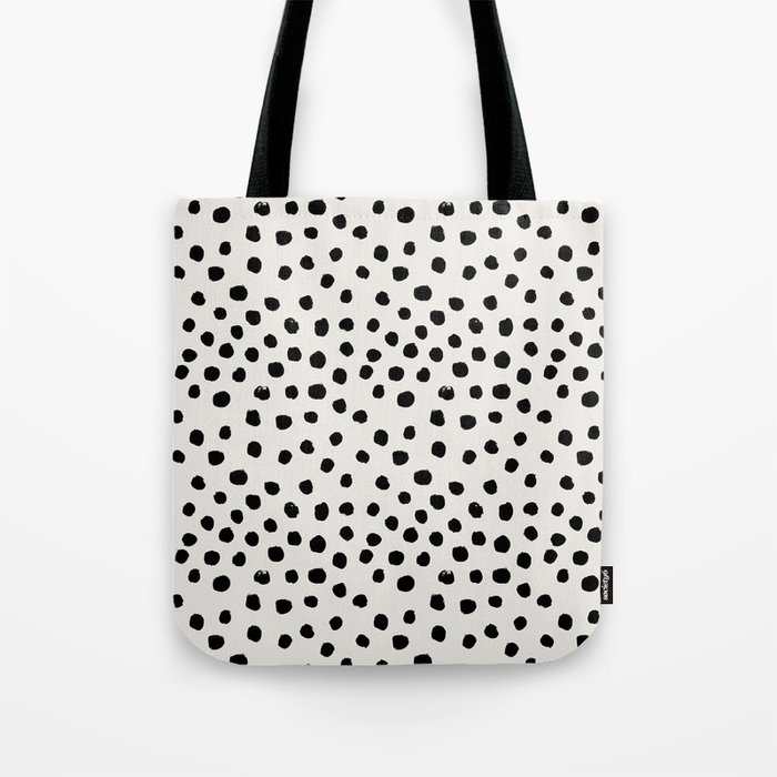 Preppy brushstroke free polka dots black and white spots dots dalmation ...