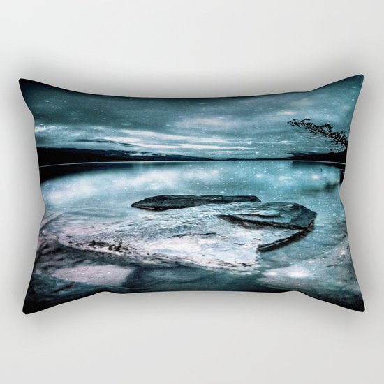 magical mountain lake Rectangular Pillow