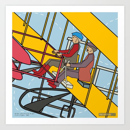 Wilbur and Orville Wright, 1903 Art Print
