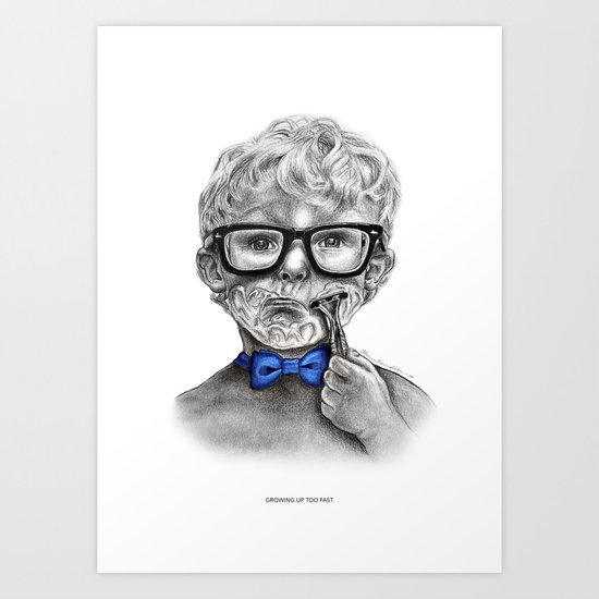 Growing up too fast Art Print