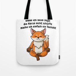 Lustiger Meditation Fuchs Damen Yoga Outfit Tote Bag