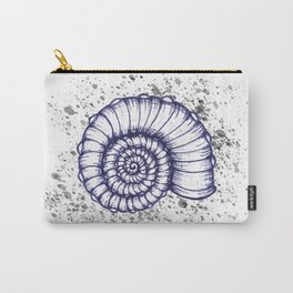 Blue Spiral Shell Drawing Carry-All Pouch