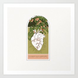 Peachy Heart Art Print
