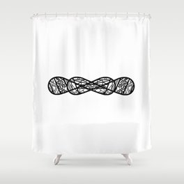 Aztec Infinity Times Infinity Vintage Shower Curtain