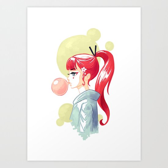 Bubblegum Art Print