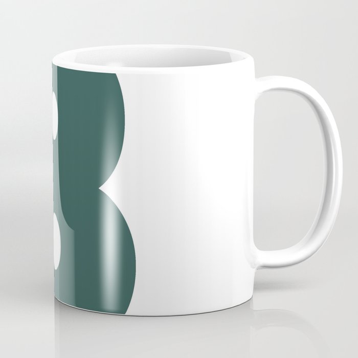 8 (Dark Green & White Number) Coffee Mug