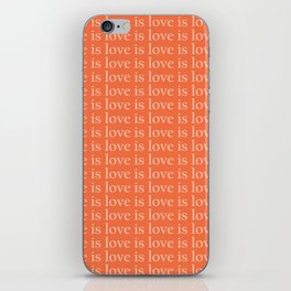 Love Is Love pattern orange iPhone Skin