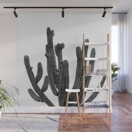 Black and White Cactus Wall Mural