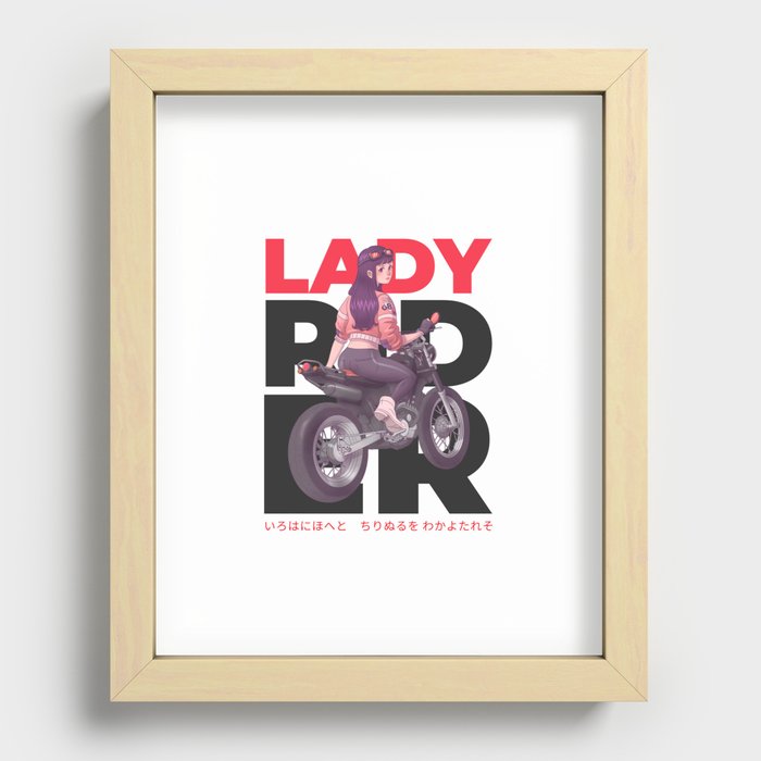 Lady Rider Recessed Framed Print