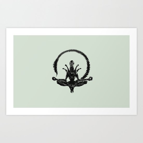 Meditation Alien Art Print