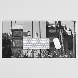 Beverly Hills Hotel, California black and white photograph / black and white photography Desk Mat