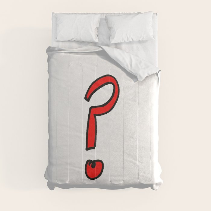 question mark Comforter by oldking Society6