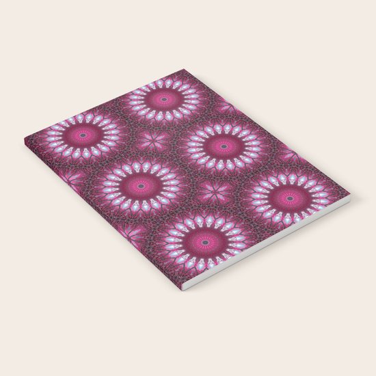Kaleidoscope pink colors. Notebook