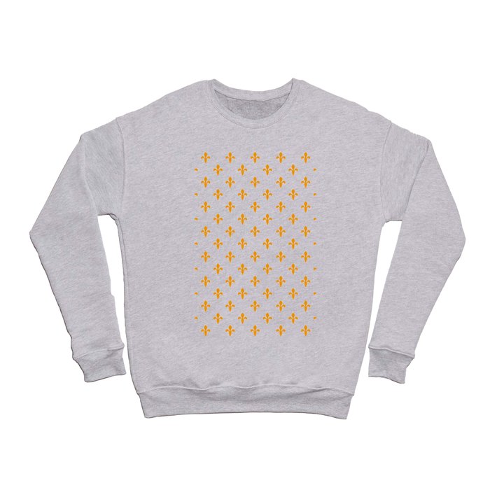 Fleur-de-Lis (Orange & White Pattern) Crewneck Sweatshirt