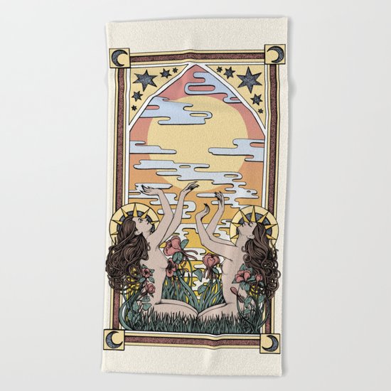 My Goddess Is The Sun Beach Towel