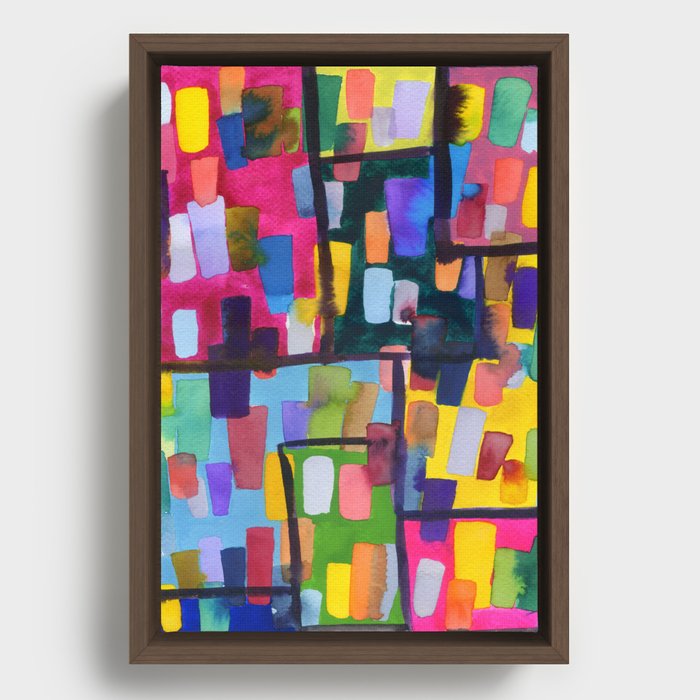 abstract districts Framed Canvas