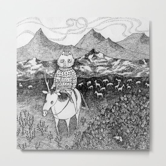 Sami fox Metal Print