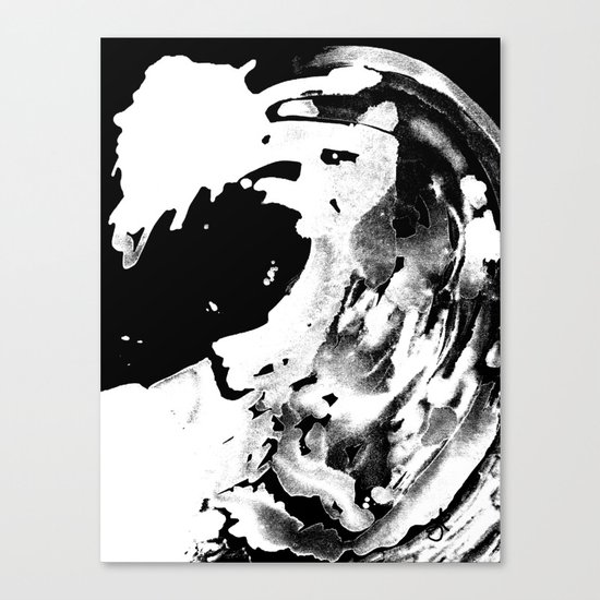 Keep Our Oceans Icy and Black and White Canvas Print