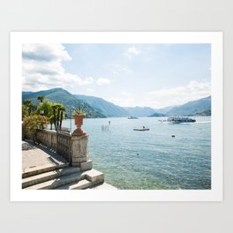 Lake Como with Steps Art Print