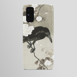 Raven on Cherry tree - Japanese vintage woodblock print Android Case