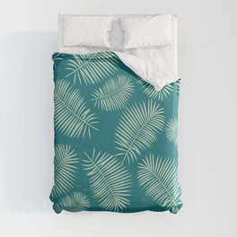 palm leaves seamless pattern Duvet Cover