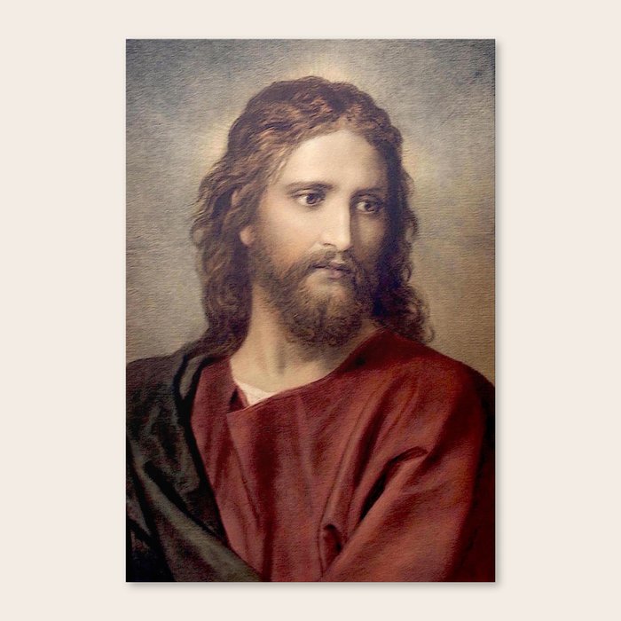 Original Jesus Portrait Canvas Print by Boomsday Society6