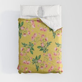 Antique Roses Floral Pattern Comforter | Flowers, Romantic, Newvintage, Painting, Vintage, Spring, Nature, Watercolor, Easter, Aesthetic 