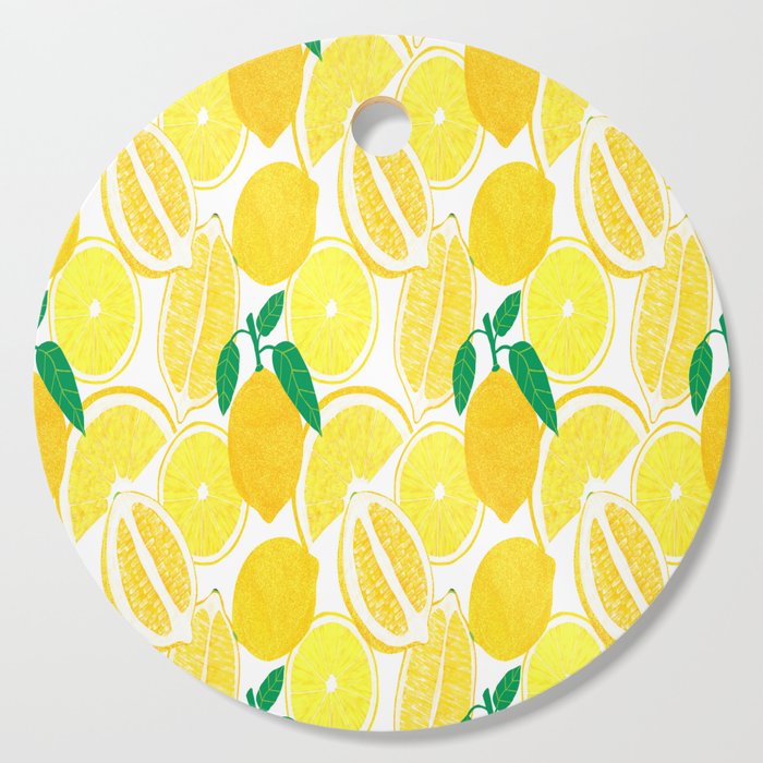 Lemon Harvest Cutting Board by Leanne Simpson | Society6