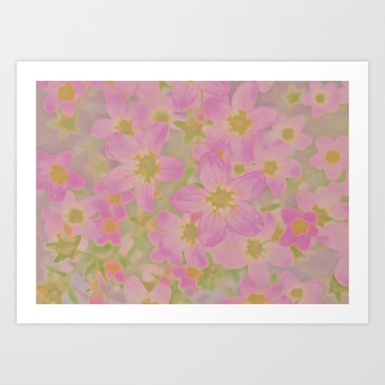 Pink Floral, The Earth Laughs In Flowers Art Print