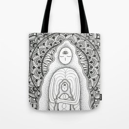 Inner Child (black & white) Tote Bag