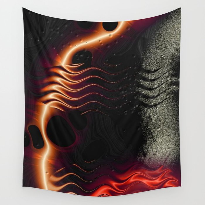 Red Hot Digital Painting Wall Tapestry By Sankofa17