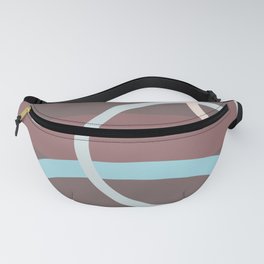 Circles&Coffee-colored lines Fanny Pack