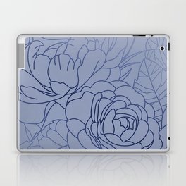 Denim Floral White Laptop Skin