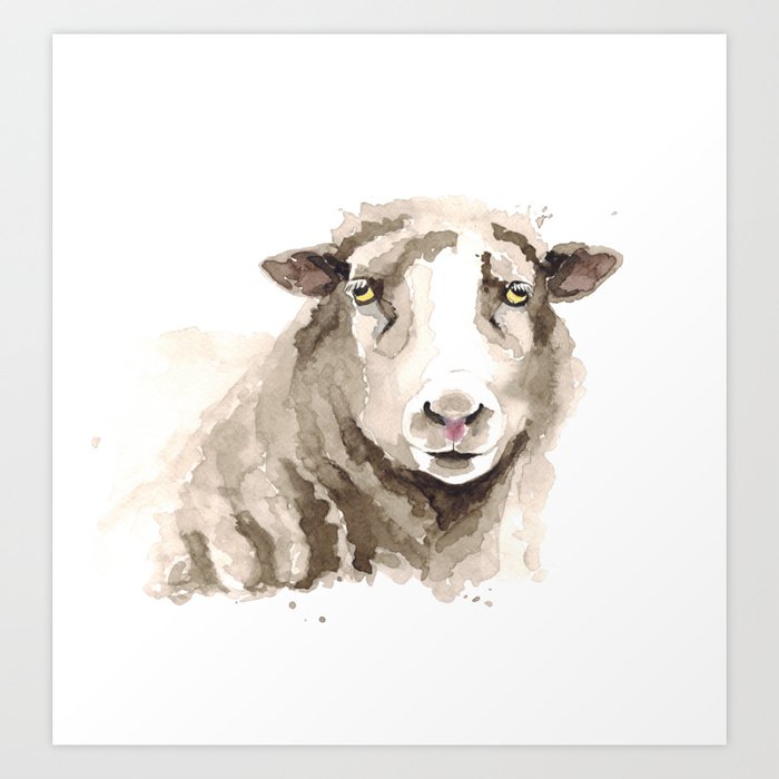 Lazy sheep Art Print