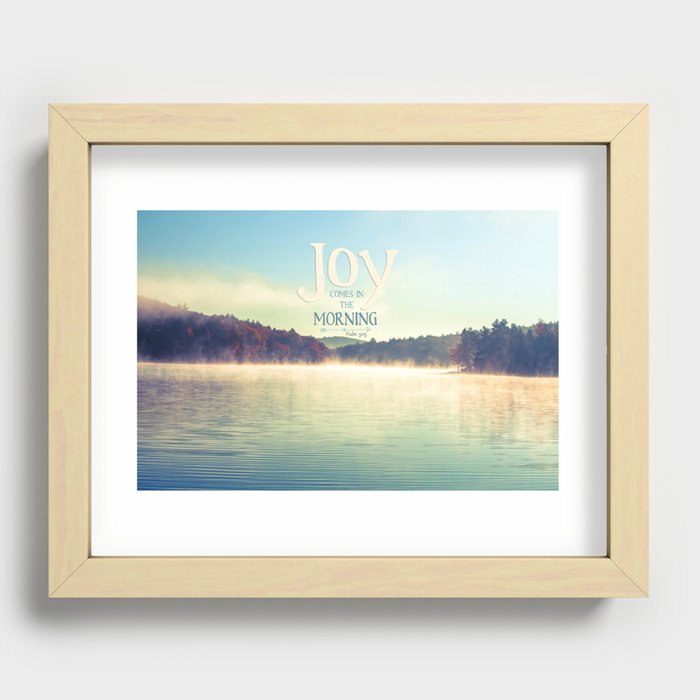 Joy Comes in The Morning Recessed Framed Print
