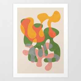 Colorful Blob Abstract Shapes Art Print
