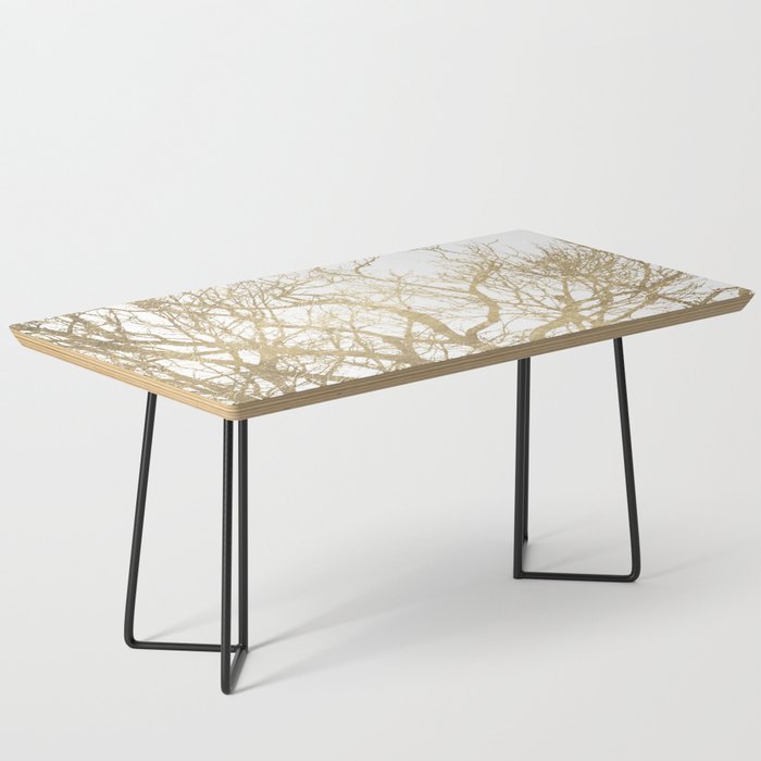 Elegant Botanical Gold Foil Tree Branch Coffee Table By Pink Water Society6 Elegant Botanical Gold Foil Tree Branch, White Tree Branch Coffee Table