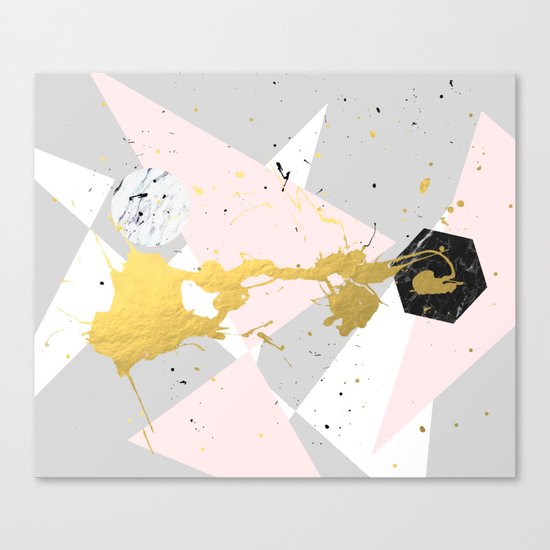 Gold Splatter #society6 #decor #buyart Canvas Print