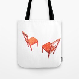 Red Chairs Tote Bag