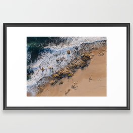 Best aerial beach, Miramar Framed Art Print