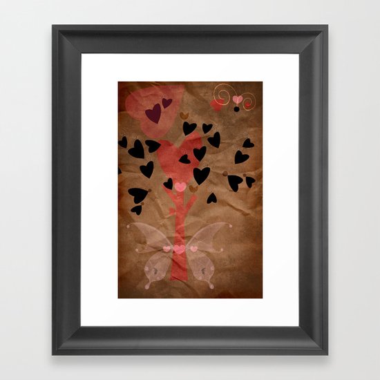 Little tree of love Framed Art Print